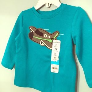 12m long sleeve shirt w/ Plane embroidered patch